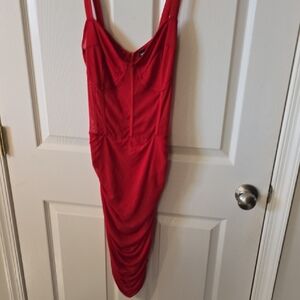 PrettyLittleThing Vibrant Red Mini Dress